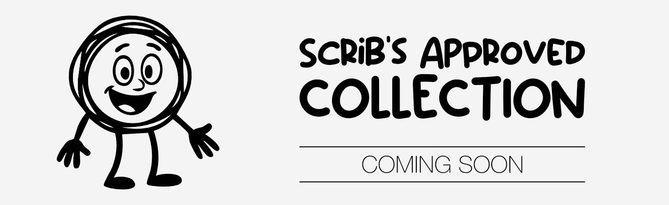 Image of Scrib and text promoting his approved collection